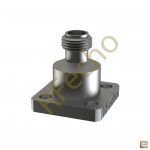 1.0mm 110 GHz, 0.009″ Accept Pin Diameter, 4 Hole 0.375″ Square Mounting Flange Female Connector