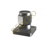 1.0mm 110 GHz, 0.009″ Accept Pin Diameter, 4 Hole 0.375″ Square Mounting Flange Male Connector