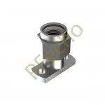 1.0mm 110 GHz, 0.009″ Accept Pin Diameter, 2 Hole 0.400″ Long Mounting Flange Male Connector