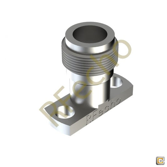 1.85mm 67 GHz, 0.009" Accept Pin Diameter, 2 Hole 0.500″ Long Mounting Flange Female Connector