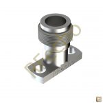 1.85mm 67 GHz, 0.012" Accept Pin Diameter, 2 Hole 0.550″ Long Mounting Flange Female Connector