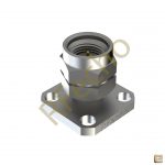 1.85mm 67 GHz, 0.009" Accept Pin Diameter, 4 Hole 0.500″ Square Mounting Flange Male Connector