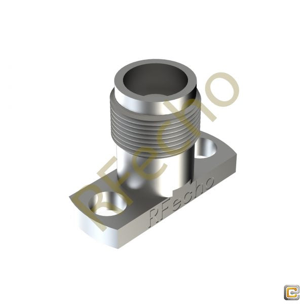 2.92mm 40 GHz, 0.009″ Accept Pin Diameter, 2 Hole .500″ Long Mounting Flange Female Connector