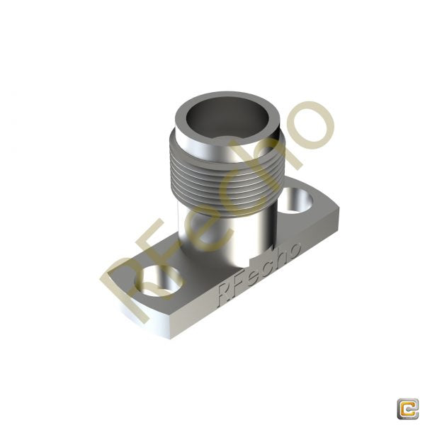 2.92mm 40 GHz, 0.012″ Accept Pin Diameter, 2 Hole .550″ Long Mounting Flange Female Connector