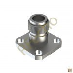 2.40mm 50 GHz, 0.009″ Accept Pin Diameter, 4 Hole .500″ Square Mounting Flange Female Connector