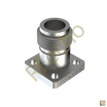 2.40mm 50 GHz, 0.009″ Accept Pin Diameter, 4 Hole .375″ Square Mounting Flange Female Connector