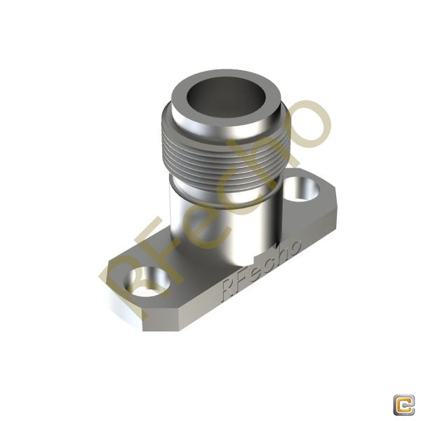 2.40mm 50 GHz, 0.009″ Accept Pin Diameter, 2 Hole .625″ Long Mounting Flange Female Connector