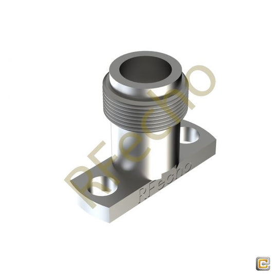 2.40mm 50 GHz, 0.02″ Accept Pin Diameter, 2 Hole .550″ Long Mounting Flange Female Connector