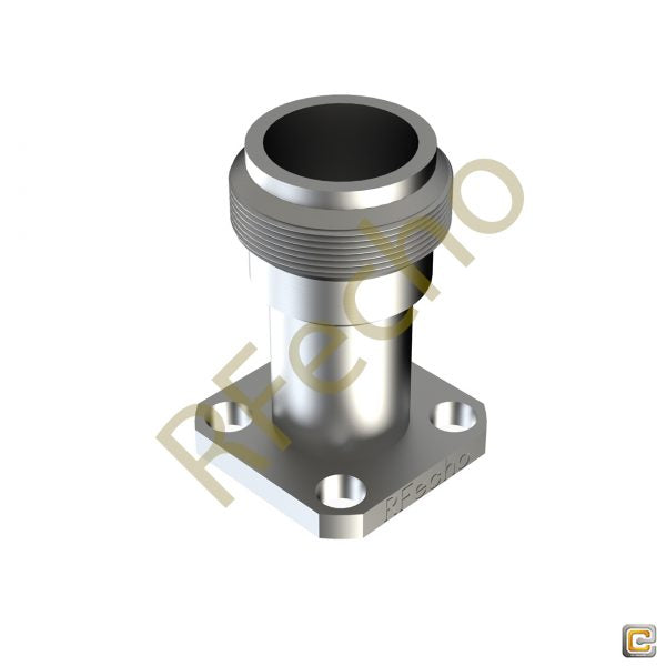 TNC 18 GHz, 0.036″ Accept Pin Diameter, 4 Hole .500″ Square Mounting Flange Female Connector