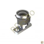 SMA 27 GHz, 0.015″ Accept Pin Diameter, 2 Hole .550 Long″ Mounting Flange Male Connector