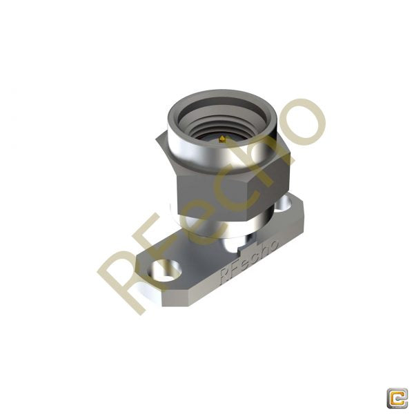 SMA 27 GHz, 0.012″ Accept Pin Diameter, 2 Hole .625 Long″ Mounting Flange Female Connector