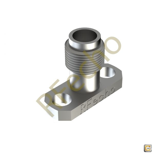 SSMA 36 GHz, 0.02" Accept Pin Diameter, 2 Hole 0.480" Long Mounting Flange Female Connector