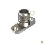 SMA 27 GHz, 0.009″ Accept Pin Diameter, 2 Hole .625 Long″ Mounting Flange Male Connector