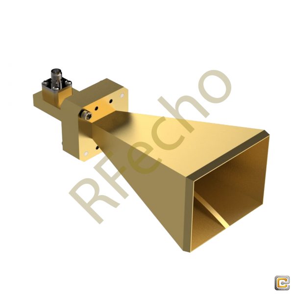 15 dBi Gain, 11 GHz to 26.5 GHz, Multi Octave Horn Antenna  OBH-110D-15