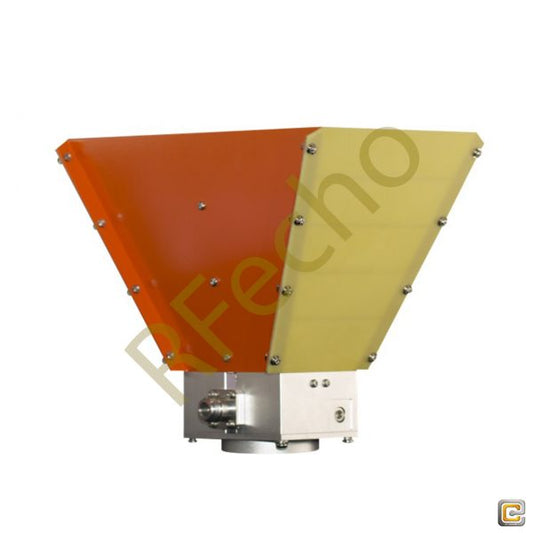 10.5 dBi Gain, 1 GHz to 12.5 GHz Broadband Dual Ridged Horn Antenna OBH-10125