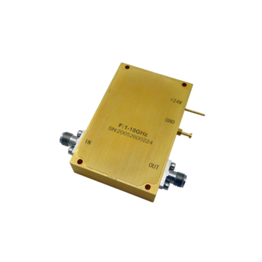 Ultra Wide Band Power Amplifier . 1GHz~18GHz . OPA3001001800A