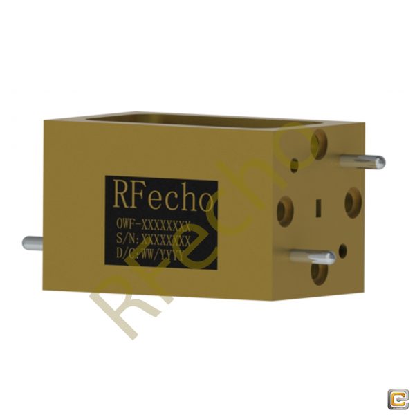 RF bandpass filter 105GHz to 140GHz F band waveguide bandpass filter with Rejection Frequency 145GHz to 180GHz