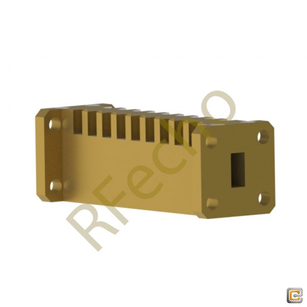 26GHz to 40GHz Microwave Waveguide Passive Bandpass Filter Rejection Frequency 48GHz to 90GHz Ka Band Waveguide Bandpass Filter